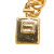 Chanel B Chanel Gold Gold Plated Metal No. 5 Perfume Bottle Charm Chain Link Belt France