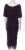 Tadashi Shoji Robe de cocktail froncée aubergine