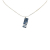 Christian Dior B Dior Silver with Blue Silver Metal Plated Oblique Trotter Pendant Necklace Italy