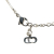 Christian Dior B Dior Silver with Blue Silver Metal Plated Oblique Trotter Pendant Necklace Italy