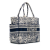 Christian Dior B Dior Blue Canvas Fabric Embroidered Toile De Jouy Catherine Tote Italy