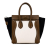 Celine B Celine White with Brown Calf Leather Micro Tricolor Luggage Tote Italy