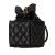 Chanel AB Chanel Black Calf Leather Micro CC Quilted skin Drawstring Bucket Bag France