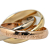 Cartier B Cartier Gold 18K Yellow Gold Metal Tricolor Large Model 18K Gold Classic Trinity Ring France