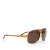 Prada AB Prada Brown Dark Brown N/a Plastic Round Tinted Sunglasses Italy