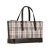 Burberry B Burberry Brown Beige Canvas Fabric House Check Handbag United Kingdom