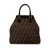 Fendi B Fendi Brown Canvas Fabric Zucca Satchel Italy