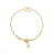 Valentino B Valentino Gold Gold Plated Metal VLogo Signature Bracelet Italy