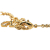 Valentino B Valentino Gold Gold Plated Metal VLogo Signature Bracelet Italy