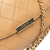 Chanel B Chanel Brown Beige Lambskin Leather Leather Quilted Lambskin CC Logo Bar Shoulder Bag Italy