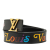 Louis Vuitton B Louis Vuitton Black Calf Leather Monogram New Wave Belt Spain