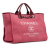 Chanel AB Chanel Red Canvas Fabric Large Deauville Tote Italy