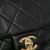 Chanel B Chanel Black Calf Leather Mini Quilted skin Crystal Pearls Chain Flap Italy