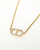 Christian Dior Petit CD Gold-finish Necklace