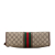 Gucci B Gucci Brown Beige Coated Canvas Fabric GG Supreme Ophidia Clutch Italy