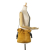 Loewe B LOEWE Yellow with Black Pony Hair Natural Material Ponyhair Flamenco Knot Crossbody Spain