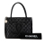 Chanel B Chanel Black Caviar Leather Leather Caviar Medallion Tote France