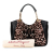 Salvatore Ferragamo AB Ferragamo Brown with Black Pony Hair Natural Material Leopard Print Betulla Tote Italy