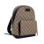 Gucci AB Gucci Brown Beige Coated Canvas Fabric Small GG Supreme Eden Day Backpack Italy