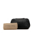 Bottega Veneta B Bottega Veneta Black Calf Leather Intrecciato Cosmetic Pouch Italy