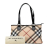 Burberry B Burberry Brown Beige Coated Canvas Fabric Supernova Check Tote China