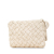 Bottega Veneta B Bottega Veneta White Ivory Calf Leather Small Intrecciato Rumple Messenger Bag Italy