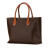 Celine B Celine Brown Coated Canvas Fabric Macadam Handbag Italy