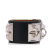 Hermès B Hermès Black with Silver Calf Leather Collier de Chien Bracelet France