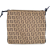 Fendi B Fendi Brown Beige Canvas Fabric Zucchino Crossbody Italy