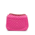 Chanel B Chanel Pink Lambskin Leather Leather Mini Square Classic Lambskin Chevron Flap Italy