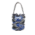 Chanel AB Chanel Blue with Multi Canvas Fabric Cotton Drawstring Bag Italy