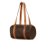 Celine B Celine Brown Coated Canvas Fabric Macadam Boston Bag Italy