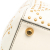 Christian Dior B Dior White Lambskin Leather Leather Medium Lambskin Cannage Studded Supple Lady Dior Italy