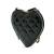 Chanel AB Chanel Black Patent Leather Leather Quilted Patent Calfskin CC Heart Clutch With Chain Italy