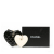 Chanel AB Chanel Black Patent Leather Leather Quilted Patent Calfskin CC Heart Clutch With Chain Italy