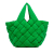 Bottega Veneta A Bottega Veneta Green Nylon Fabric Intrecciato Padded Cassette Tote Italy