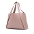 Stella McCartney AB Stella McCartney Brown Nude Chemical Fiber Fabric Perforated Logo Faux Leather Tote Italy