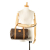 Celine AB Celine Brown Coated Canvas Fabric Macadam Boston Bag Italy