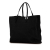 Fendi AB Fendi Black Canvas Fabric Zucchino Tote Italy