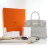 Hermès AB Hermès Gray Light Gray Calf Leather Clemence Birkin Retourne 30 France