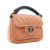 Chanel B Chanel Brown Light Brown with Black Calf Leather Small Quilted skin Prestige Flap France