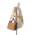 Stella McCartney AB Stella McCartney Brown Chemical Fiber Fabric Faux Shearling Logo Teddy Satchel Italy