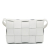 Bottega Veneta AB Bottega Veneta White Calf Leather skin Intrecciato Cassette Crossbody Italy