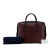 Prada B Prada Red Maroon with Black Saffiano Leather Bicolor Briefcase Italy