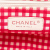 Chanel B Chanel Pink Strawberry Canvas Fabric Gingham Handbag Italy