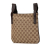 Gucci AB Gucci Brown Beige Canvas Fabric GG Crossbody Bag Italy