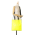 Valentino B Valentino Yellow Neon Yellow with Black Calf Leather VLTN Satchel Italy