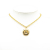 Chanel AB Chanel Gold Gold Plated Metal CC Round Pendant Necklace France