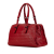 Bottega Veneta B Bottega Veneta Red Calf Leather Intrecciato Boston Bag Italy