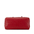 Bottega Veneta B Bottega Veneta Red Calf Leather Intrecciato Boston Bag Italy